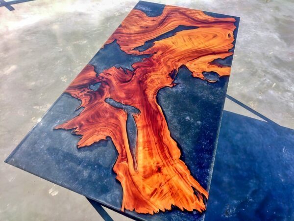 Luxe 4 Seater Dining Table - Epoxy Resin & Wood