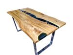 4 Seater Dining Table (Live Edge) - Epoxy Resin & Wood
