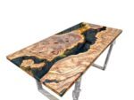 8 Seater Trendy Dining Table - Epoxy Resin & Wood
