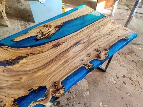 Resin Live Edge 6 Seater Dining Table