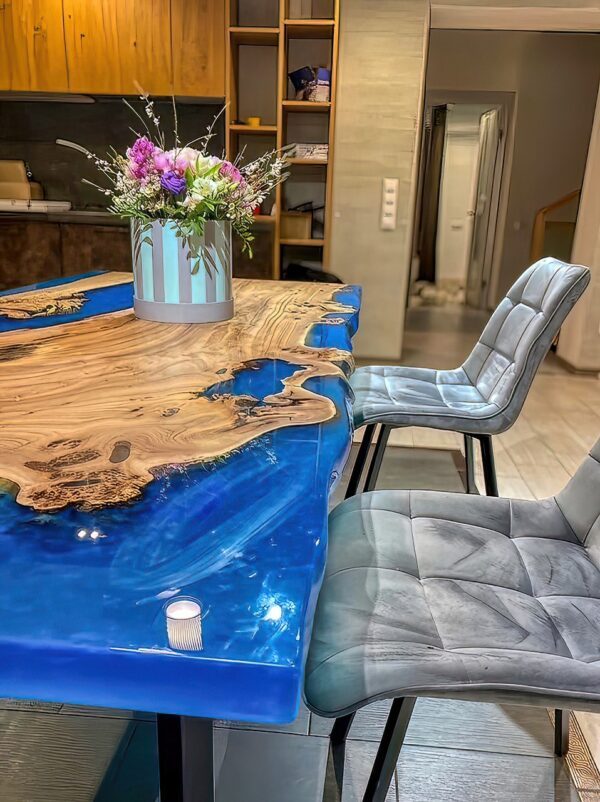 Resin Live Edge 6 Seater Dining Table