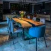 Elegant 8 Seater Dining Table- Epoxy Resin & Wood