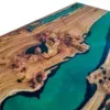 6 Seater Dining Table Made Of Epoxy Resin & Wood