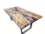 Luxury 6 Seater Dining Table - Epoxy Resin & Wood