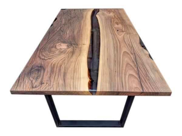 6 Seater Elegant Dining Table- Epoxy Resin & Wood