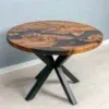 River Coffee Table ( Translucent Black) - Epoxy Resin & Wood