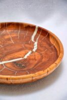 Elegant Raw Wood & Resin Bowl