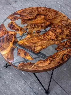 Epoxy Resin Coffee Table - Crystal Clear