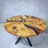 Circular Center Table - Epoxy Resin & Wood