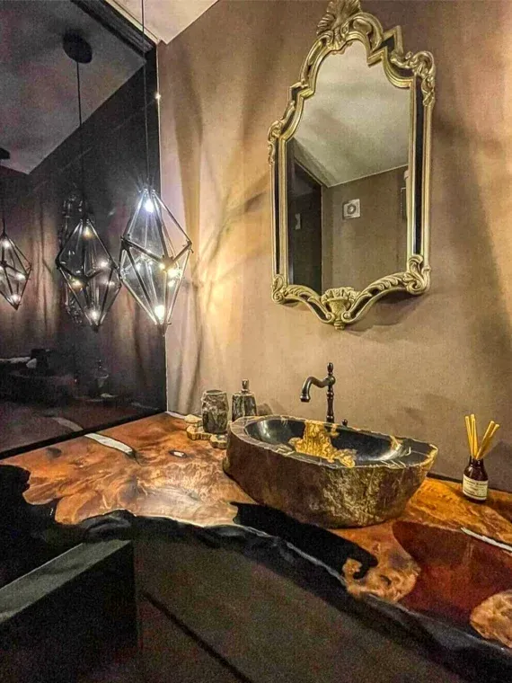 Luxurious Sink Countertop - Epoxy Resin & Wood - Vilasaa