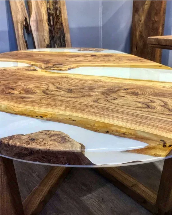Oval Shaped Dining Table - Epoxy Resin