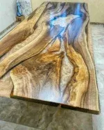 8 Seater Dining Table Made Of Epoxy Resin & Wood
