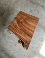 Square Resin Center Table - Epoxy Resin & Teak Wood