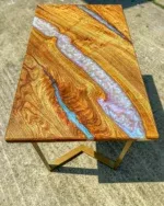Modern 4 Seater Dining Table - Epoxy Resin