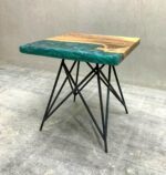 Square Coffee Table - Epoxy Resin & Teak Wood