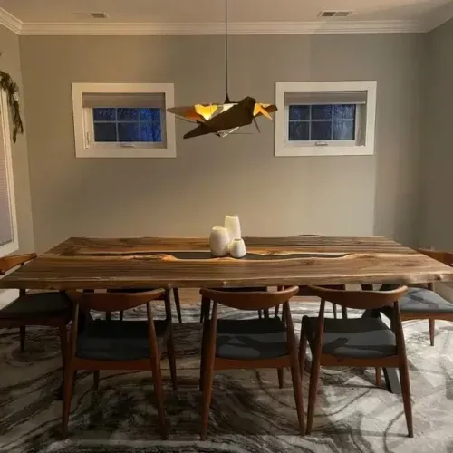 Wooden Dining Table - Epoxy Resin photo review