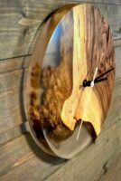 Teak Wood & Resin Wall Clock