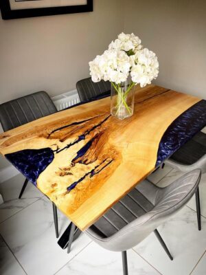Modern 4 Seater Dining Set with Epoxy resin