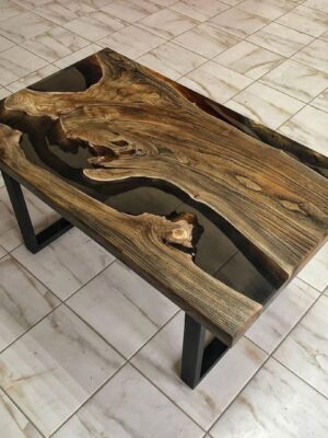 Wooden center table - Epoxy resin