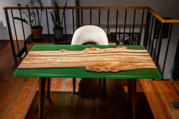 Modern wooden study table - Epoxy resin