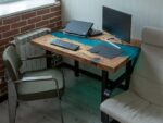 Small study room table - Epoxy resin