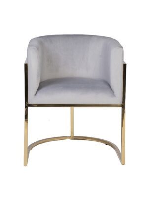 LuxeGold Fabric Dining Chair
