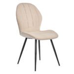 White Fabric Dining Chair - ChicNoir