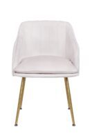 Modern Fabric Dining Chair in White Color
