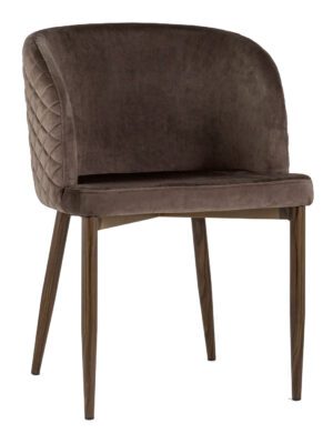 Brown Upholstered Dining Chair - ChicComfort
