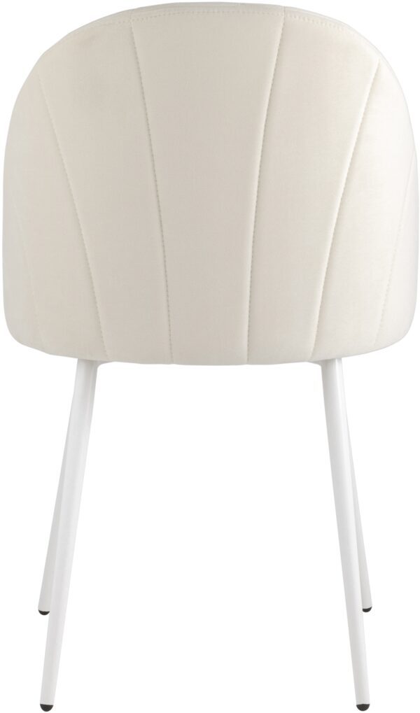 White Upholstered Dining Chair - MetalGlam