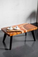Rectangular Wooden Coffee Table - Epoxy Resin