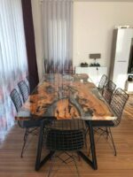 8 Person Dining Room Table - Epoxy Resin
