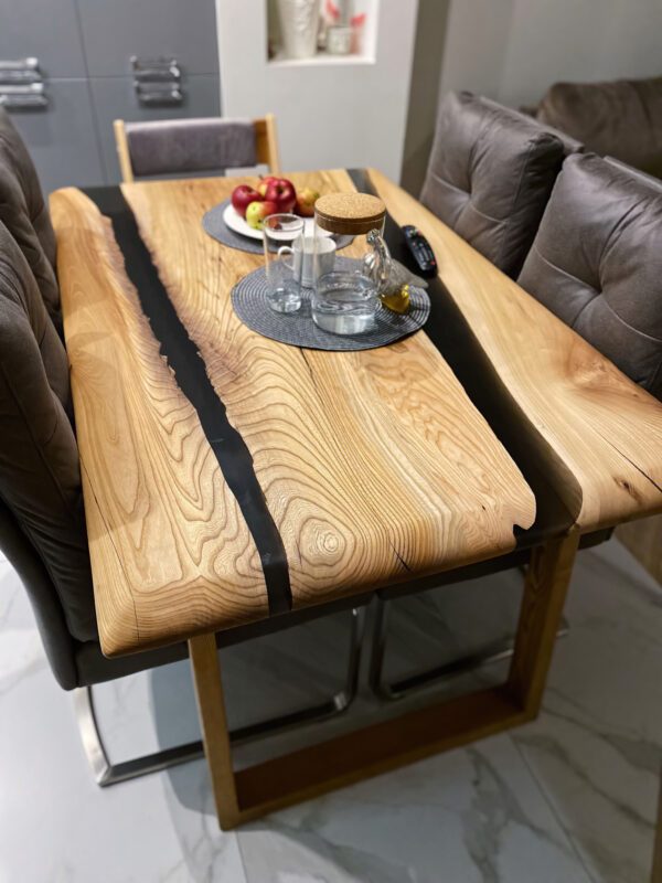 Modern Wooden Dining Table - Epoxy Resin