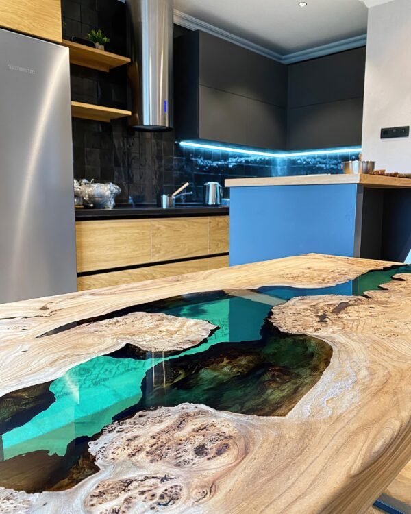 Dining Table For 6 - Epoxy Resin and Wood