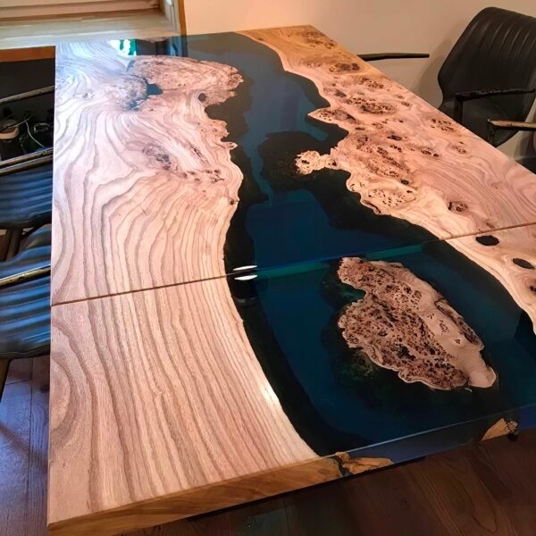 Extendable Dining Room Table - Epoxy Resin