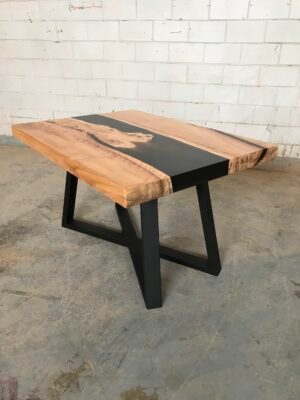 Wooden Bed Side Table - Epoxy Resin