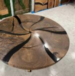Round Dining Table Set For 6 - Epoxy Resin
