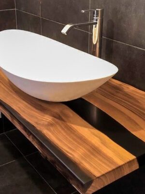 Bathroom Sink Countertop - Epoxy Resin and Wood
