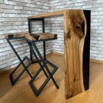 Bar Table With Stool Set (WaterFall)- Epoxy Resin