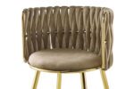 Curved Back Upholstered Chair - LuxeWeave