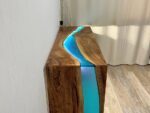 Waterfall Desk With Drawer -Epoxy Resin