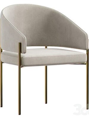 Dining Chair With Metal Legs - GlamourGold
