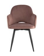 Velvet Dining Chair With Armrest - VelvetBlush