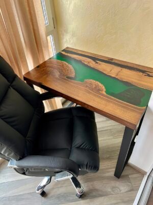 Solid Wood Office Table -Epoxy Resin