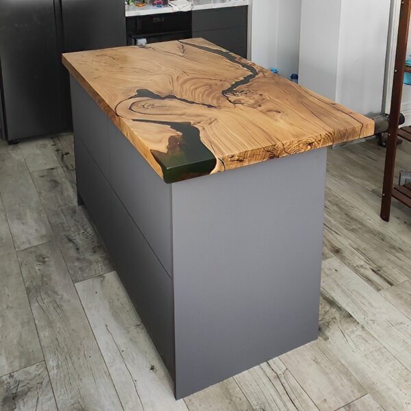 Solid Wood Kitchen Countertop - Epoxy Resin